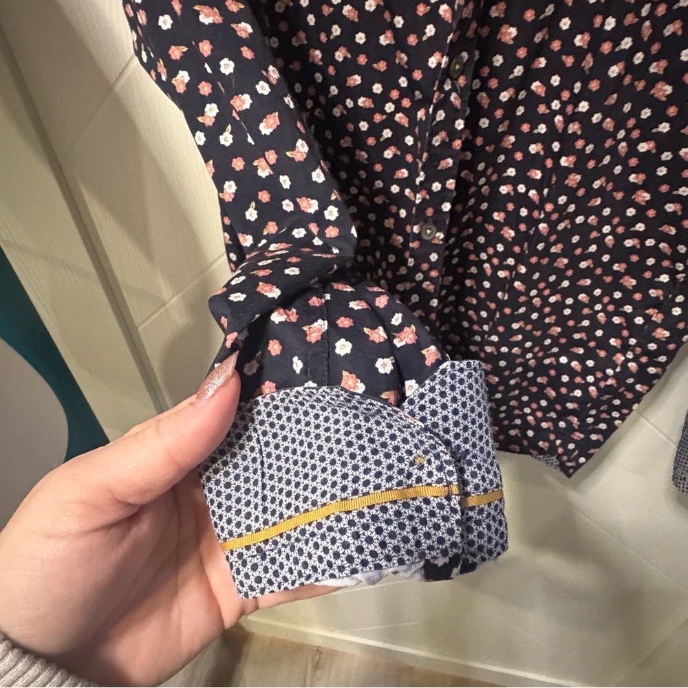 Ted Baker London Men’s Floral Button-Up Shirt | Dark Academia 💯 cotton /Indie - Picture 8 of 10